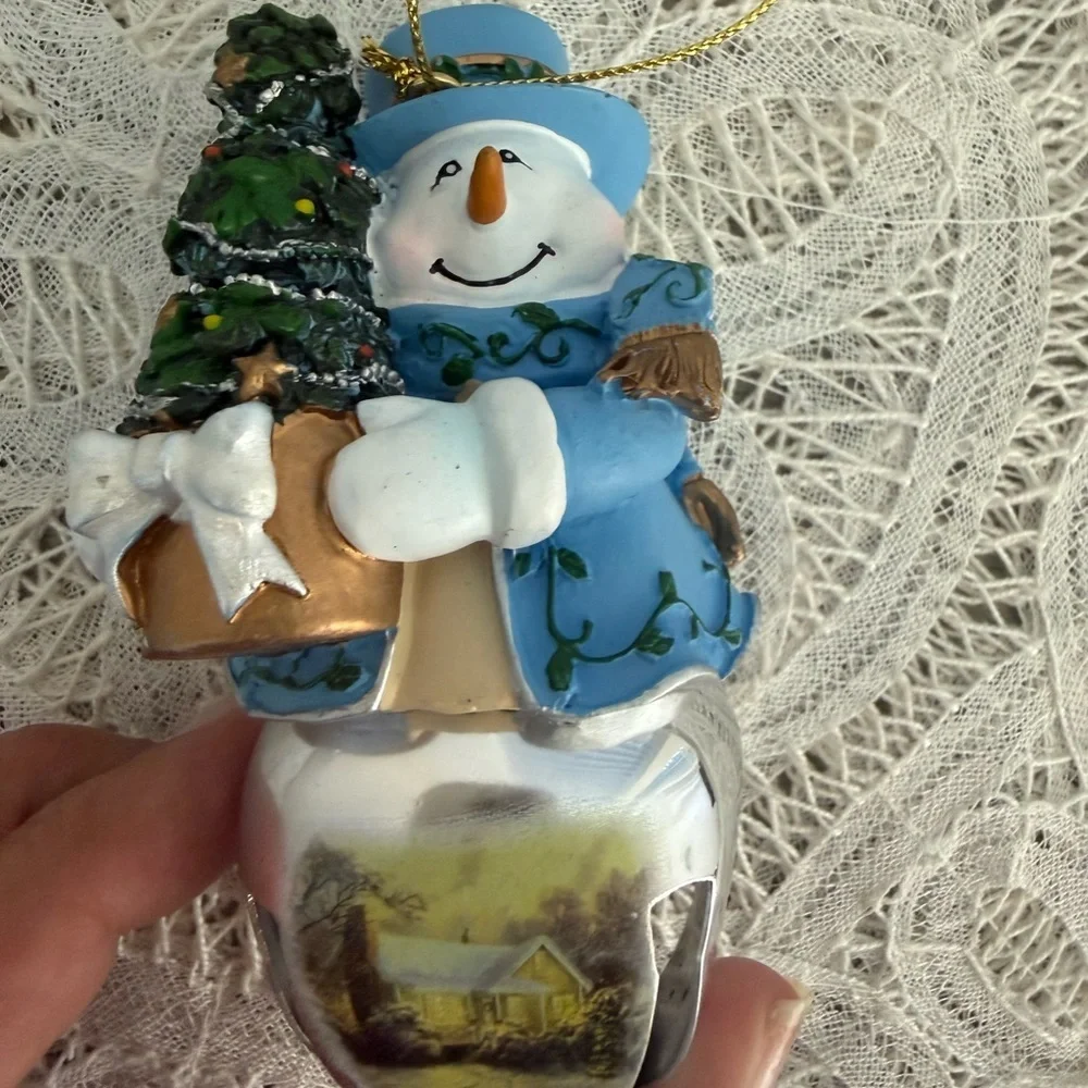 3 Snowman Thomas Kinkade Snow Bells Collectibles Bradford Exchange
